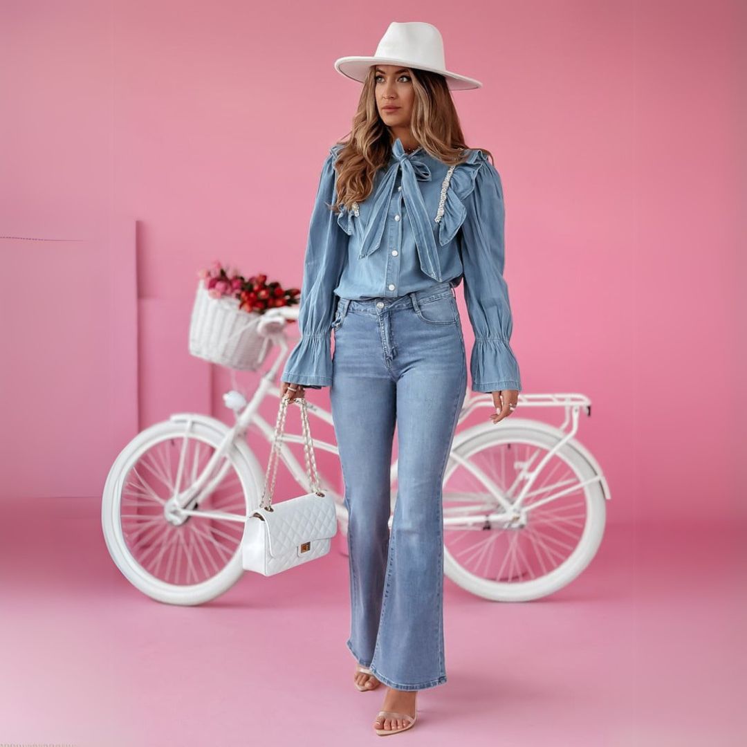 Lässige Damen-Jeans mit weitem Bein | Danica