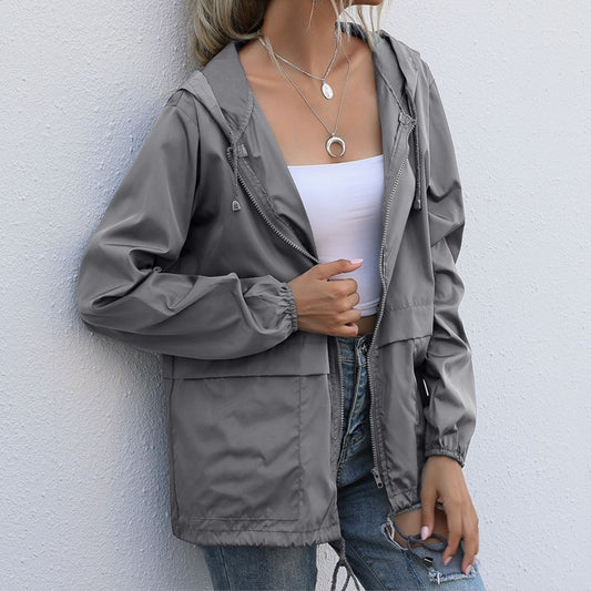 Leichte Damen-Wasserdichte Outdoor-Kapuzenjacke | Kamila