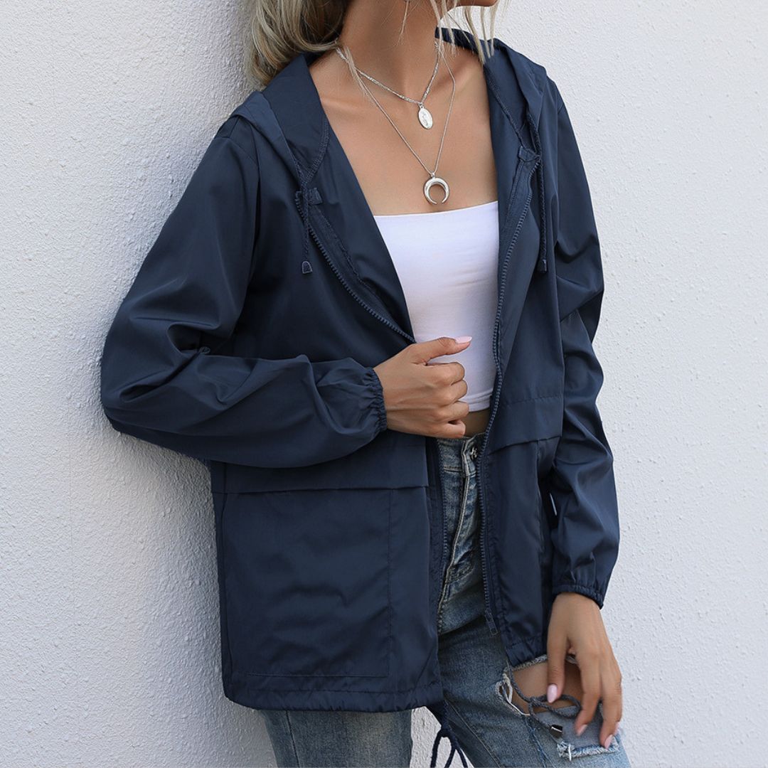 Leichte Damen-Wasserdichte Outdoor-Kapuzenjacke | Kamila