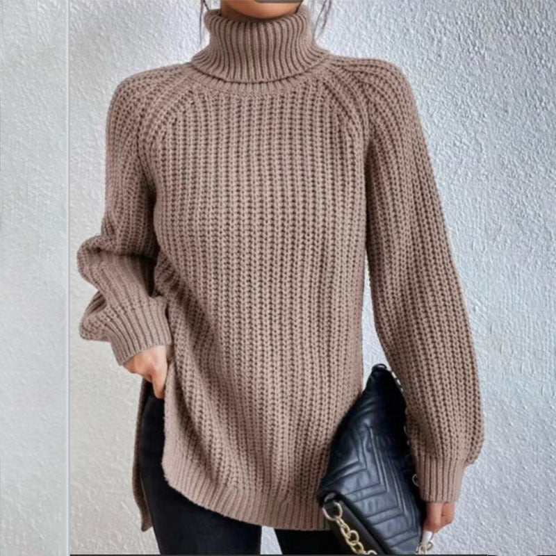 Schicker Damen-pullover mit hohem Kragen | Eulah