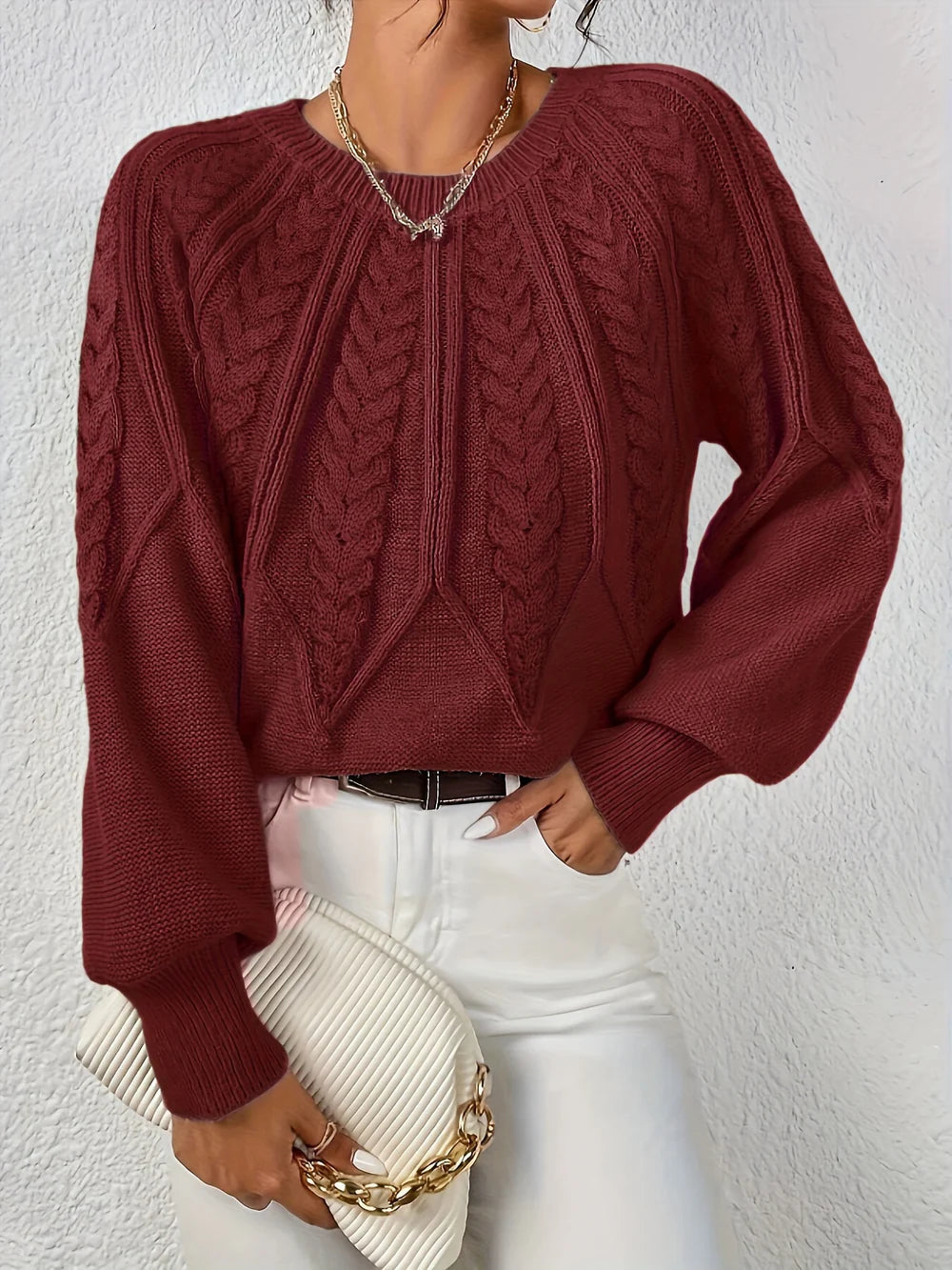 Eleganter Strickpullover für Damen