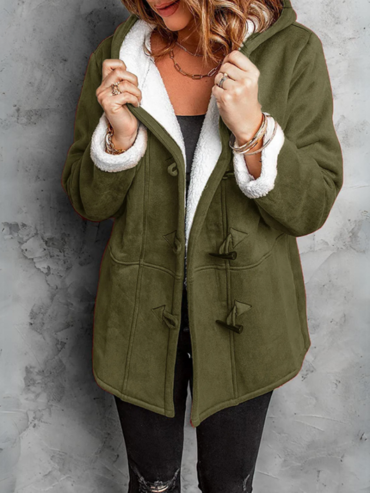 Gemütliche Parka-Jacke aus Baumwolle mit Kapuze für Damen