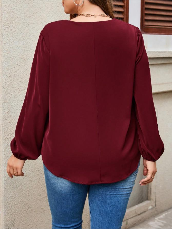 Elegante Bluse mit Laternenärmeln für Damen