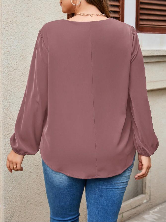 Elegante Bluse mit Laternenärmeln für Damen