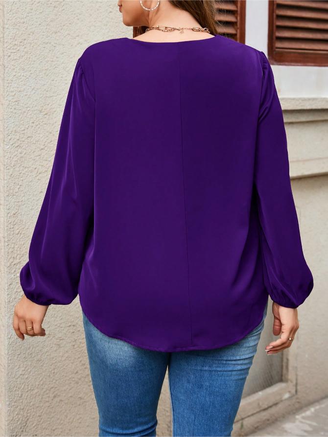 Elegante Bluse mit Laternenärmeln für Damen