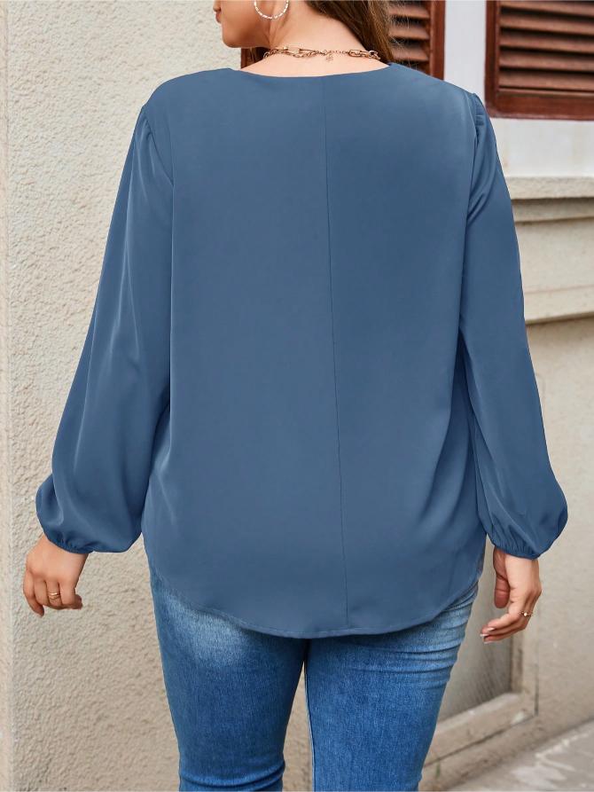 Elegante Bluse mit Laternenärmeln für Damen