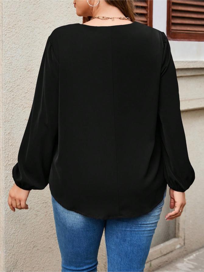 Elegante Bluse mit Laternenärmeln für Damen