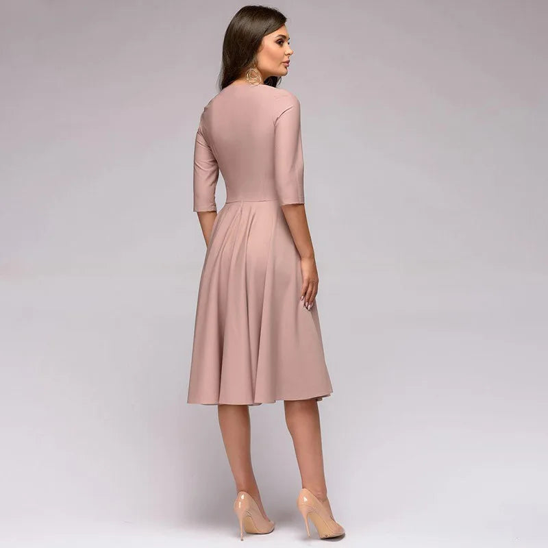 Langärmeliges Swingkleid für Damen – Femininer & Bequemer Look für Jede Gelegenheit