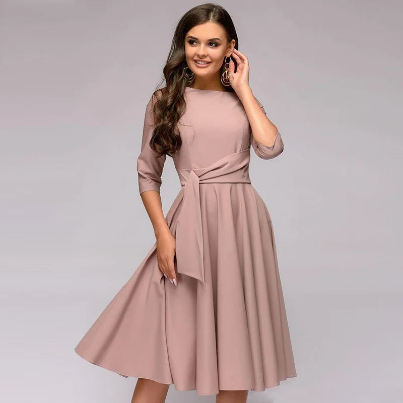 Langärmeliges Swingkleid für Damen – Femininer & Bequemer Look für Jede Gelegenheit