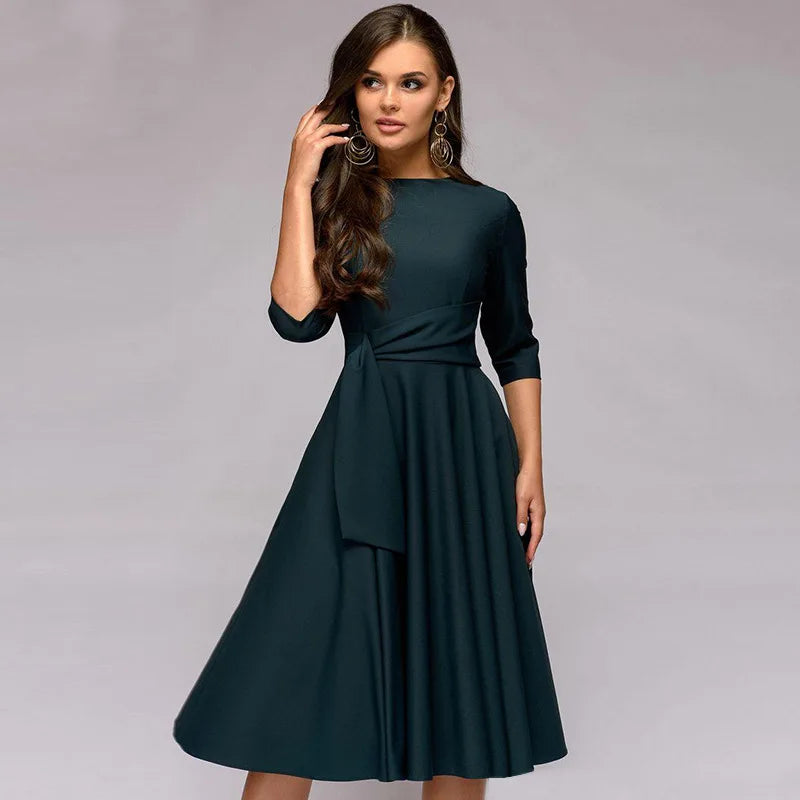 Langärmeliges Swingkleid für Damen – Femininer & Bequemer Look für Jede Gelegenheit