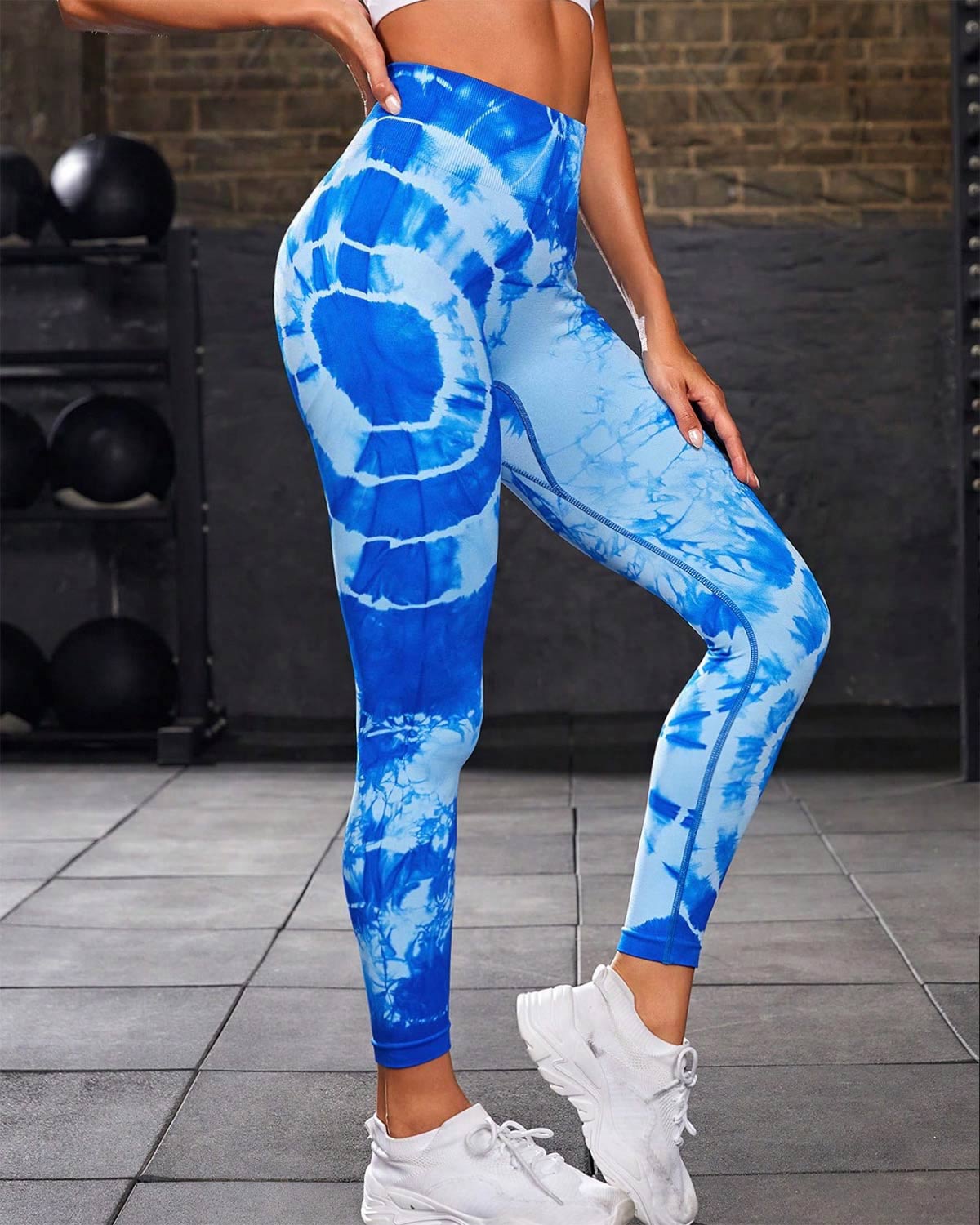 Stilvolle Tie Dye Scrunch Leggings für Damen