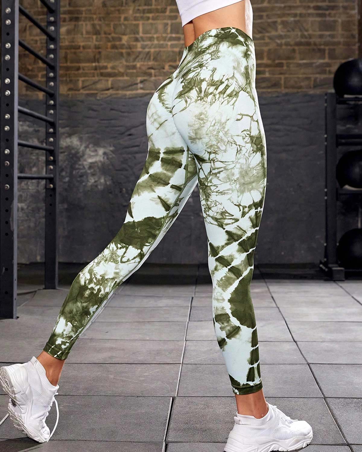 Stilvolle Tie Dye Scrunch Leggings für Damen