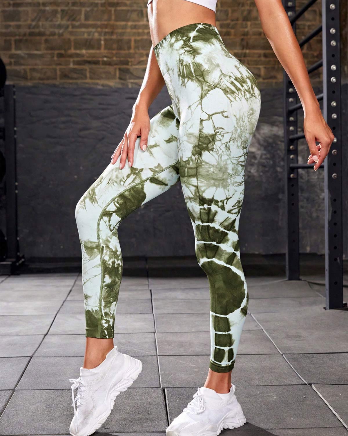 Stilvolle Tie Dye Scrunch Leggings für Damen