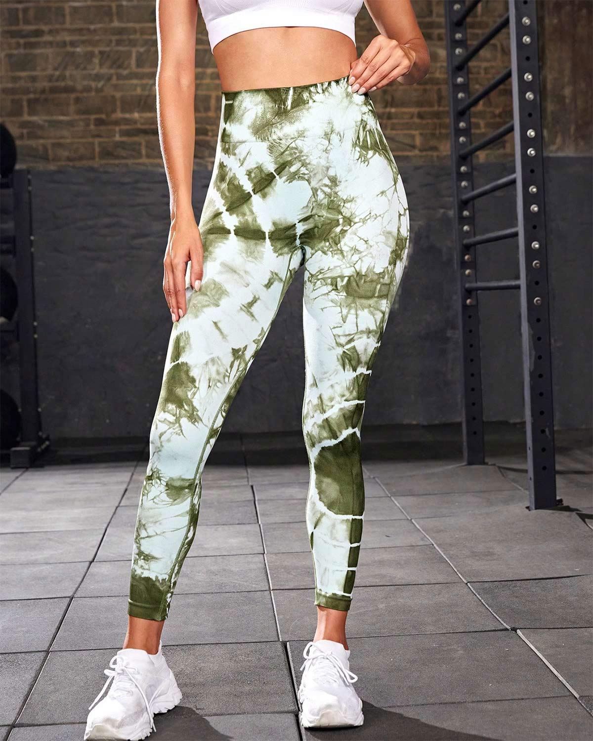 Stilvolle Tie Dye Scrunch Leggings für Damen