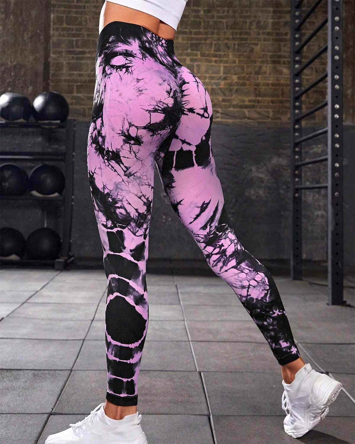 Stilvolle Tie Dye Scrunch Leggings für Damen