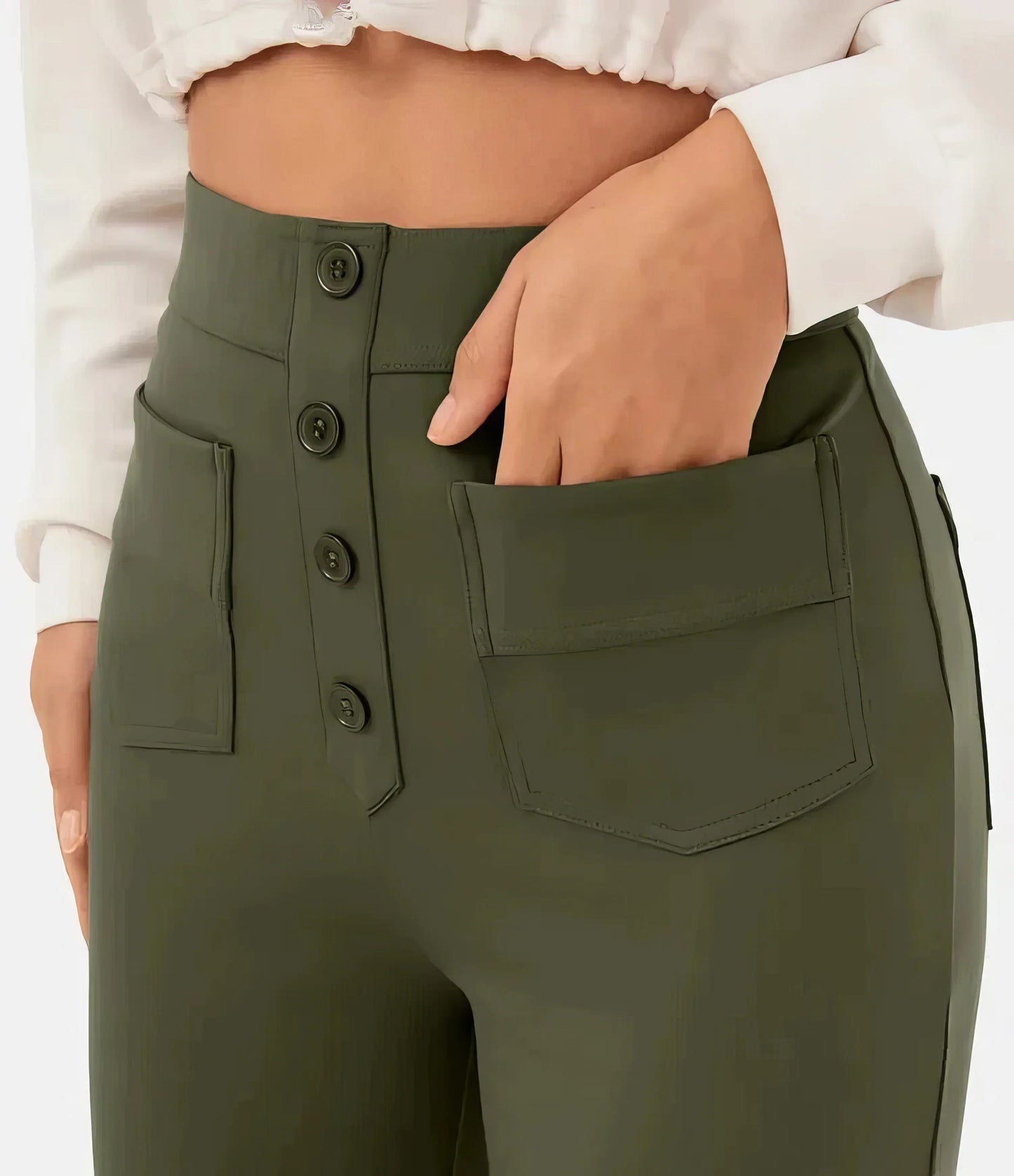 Elegante Hose mit hoher Taille für Damen