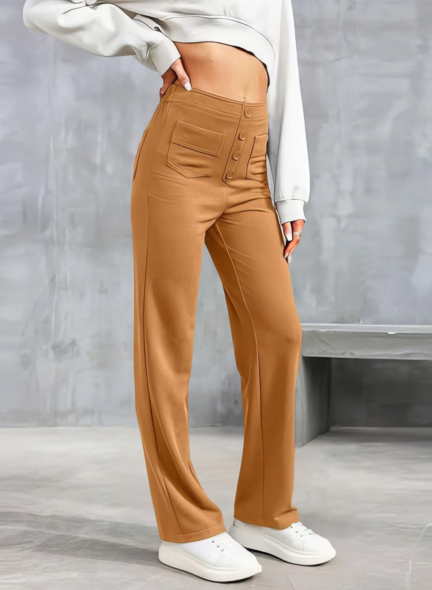 Elegante Hose mit hoher Taille für Damen