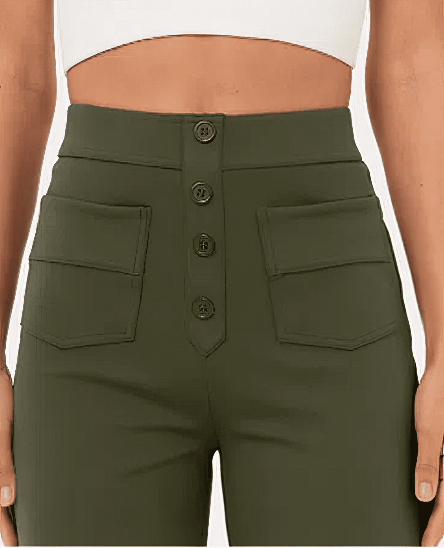 Elegante Hose mit hoher Taille für Damen