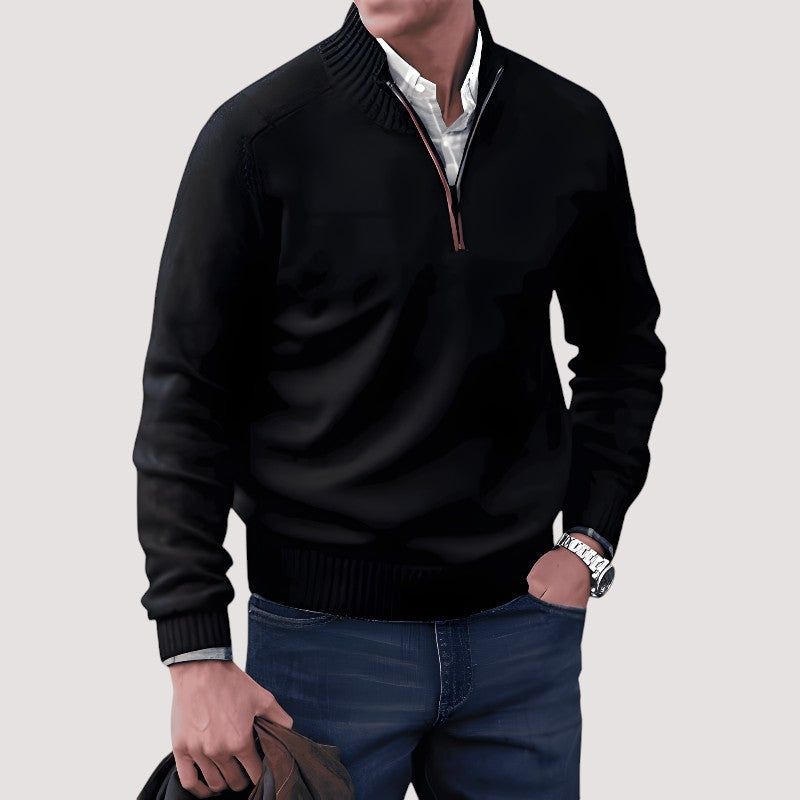 Eleganter Herren Pullover mit Reißverschluss