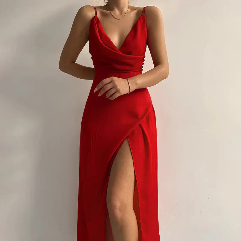 Elegantes Kleid mit Schlitz für Damen