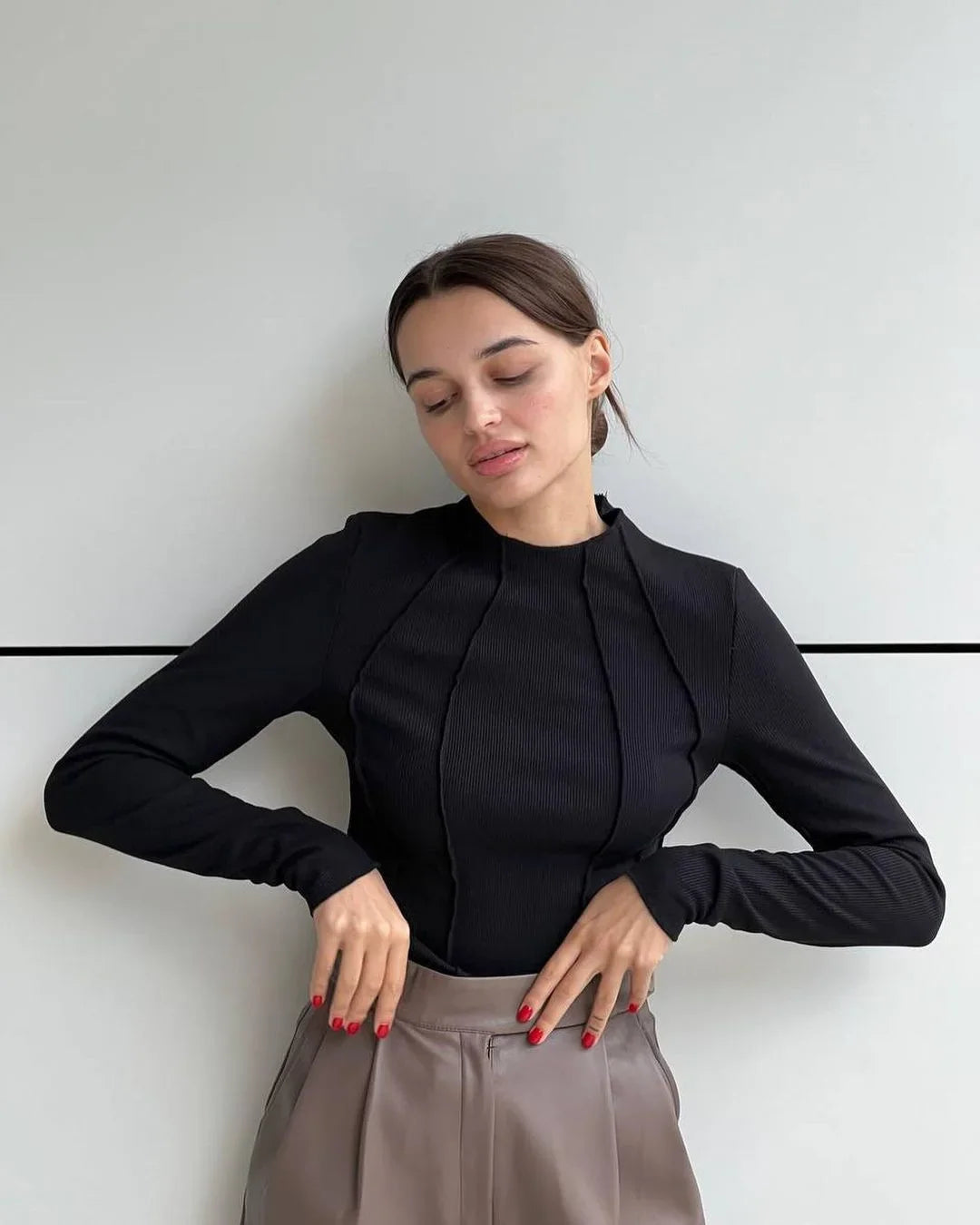 Elegantes Langarmshirt im Slim-Fit für Frauen