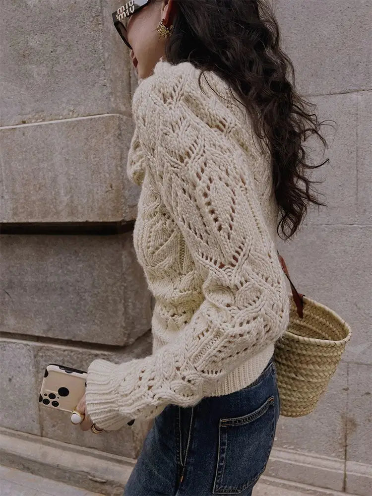 Klassischer Strickpullover für Alltag und Freizeit für Damen