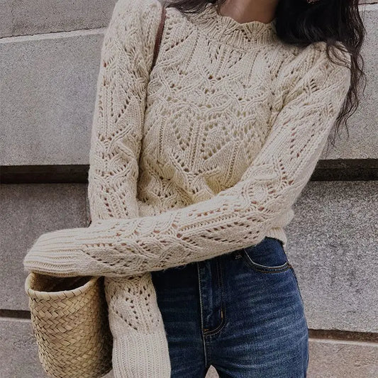 Klassischer Strickpullover für Alltag und Freizeit für Damen