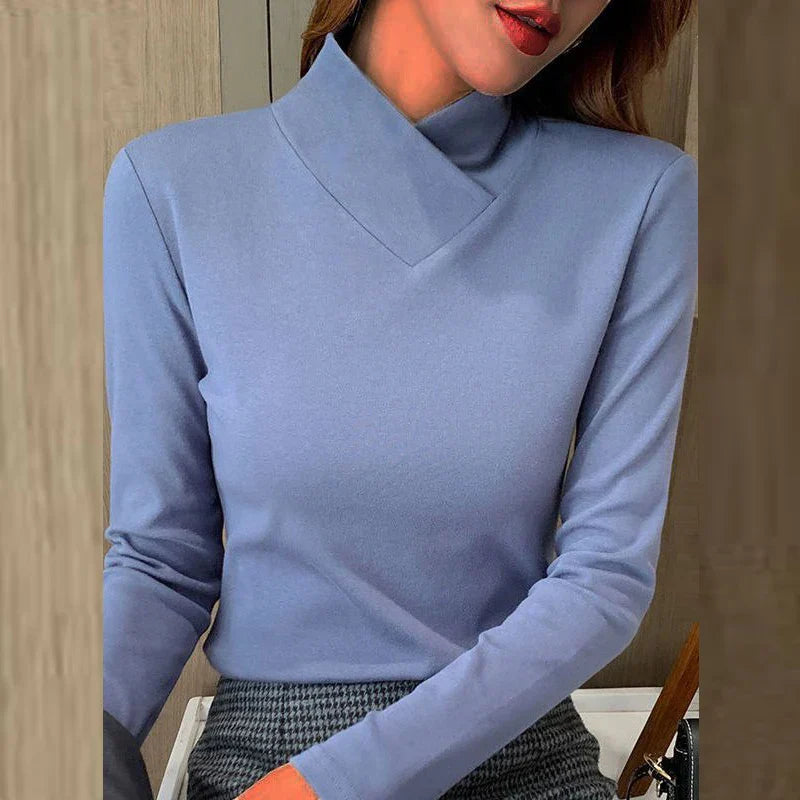 Elegantes Langarmshirt mit Rollkragen für Damen