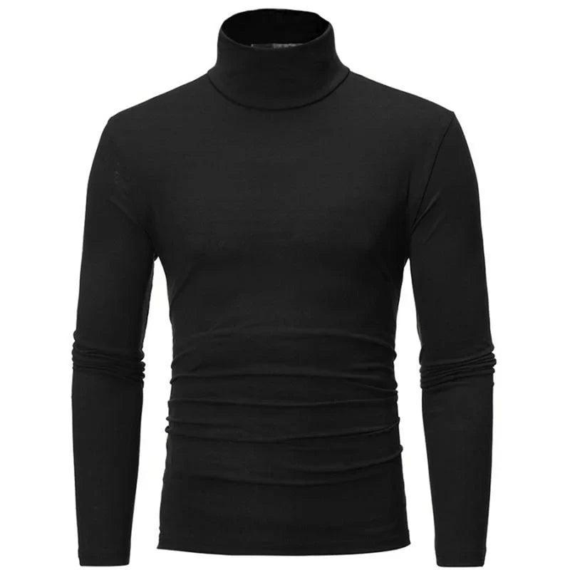 Warm anhaltenedes Thermoshirt mit hohen Kragen