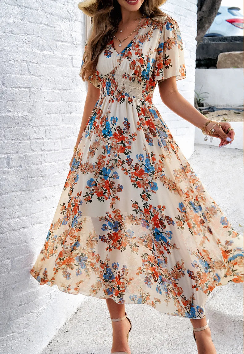 Florales Sommerkleid für Damen – Luftig & Elegant für Frühling & Sommer