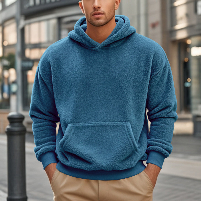 Gemütlicher Warmer Fleece-Hoodie für Herren