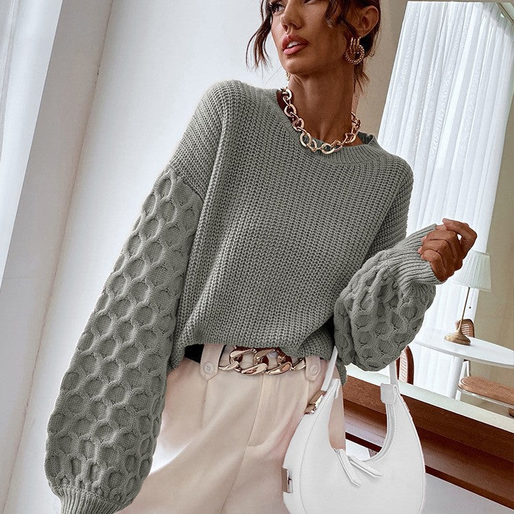 Eleganter Damen-Strickpullover mit langen Ärmeln