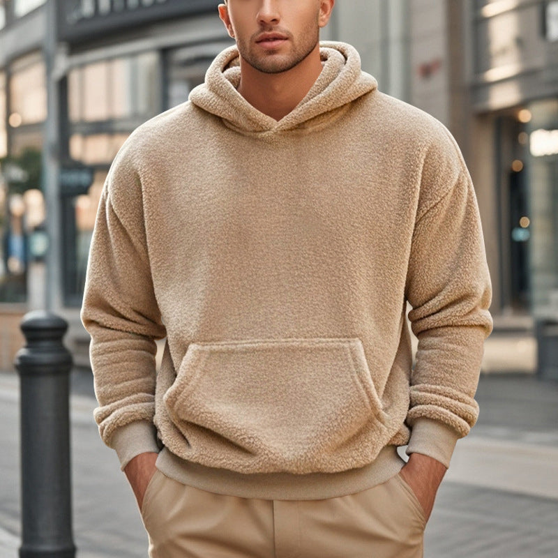 Gemütlicher Warmer Fleece-Hoodie für Herren