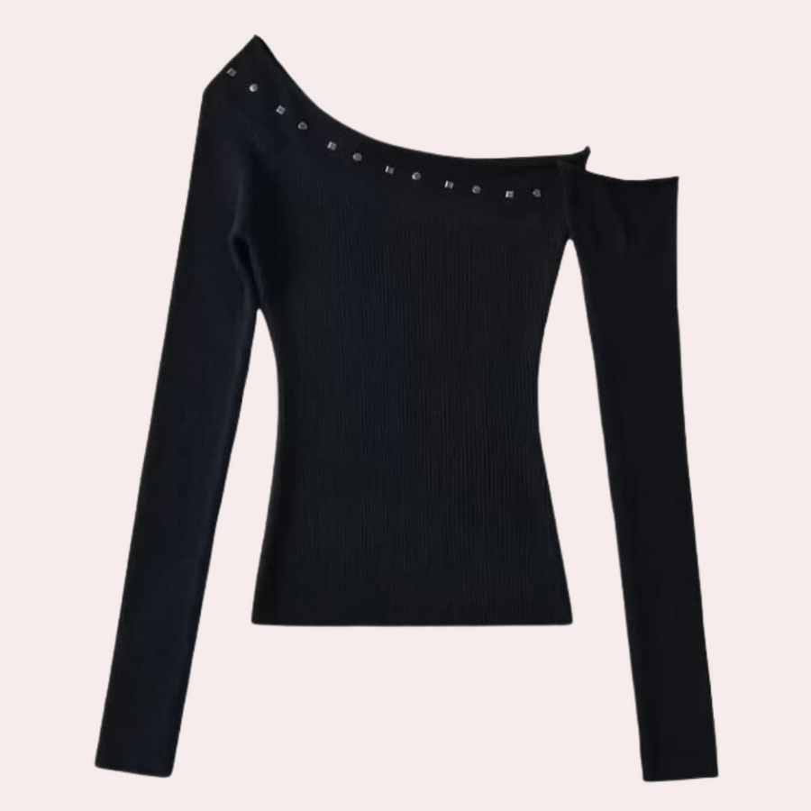 Modischer Sweater mit Einem Träger für Damen – Trendiger Look für Jeden Tag