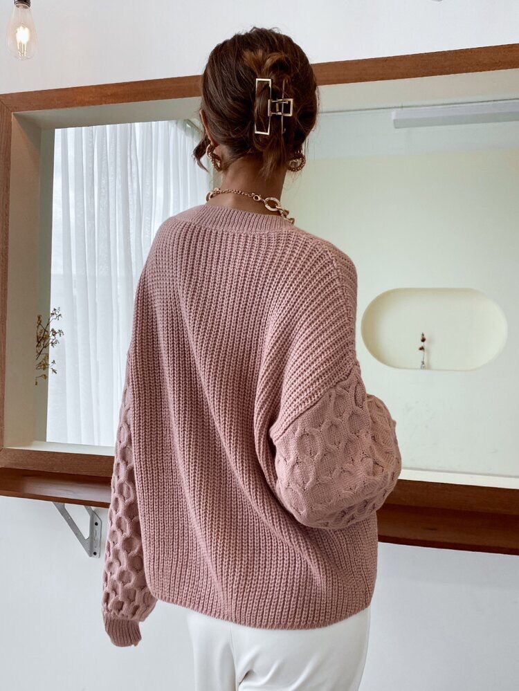 Eleganter Damen-Strickpullover mit langen Ärmeln