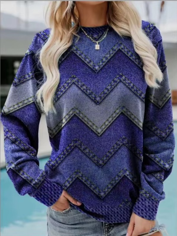 Gemütlicher Chevron Zickzack Pullover