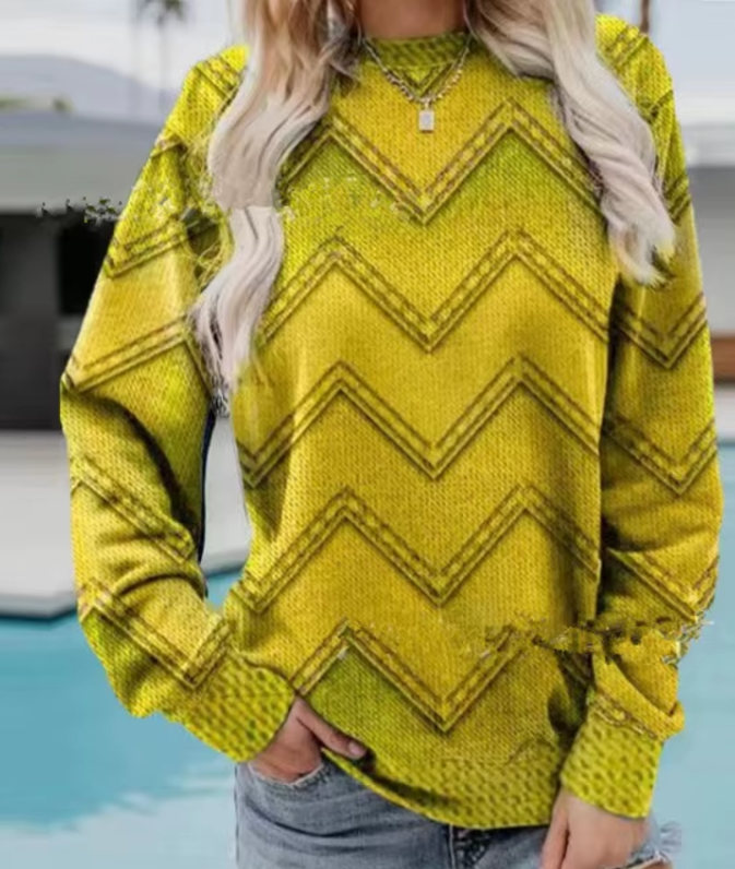 Gemütlicher Chevron Zickzack Pullover