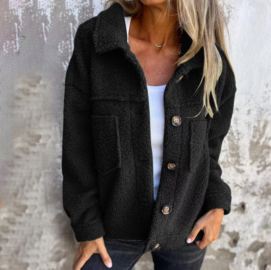 Kuschelige Jacke im Sherpa-Design