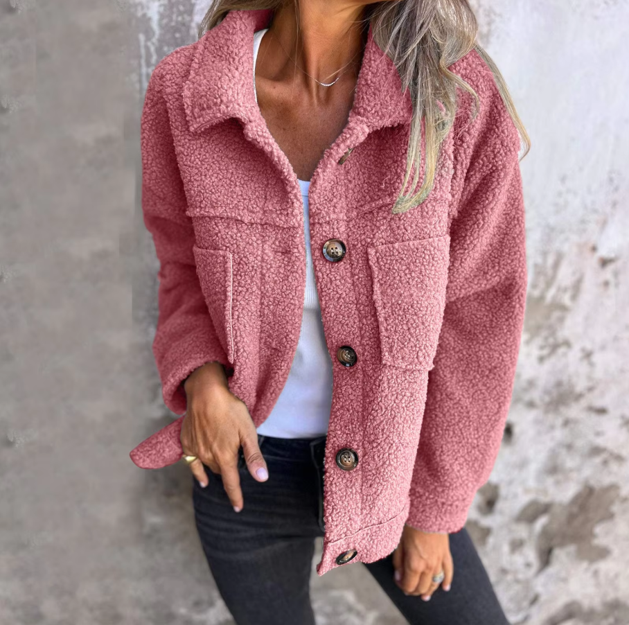 Kuschelige Jacke im Sherpa-Design