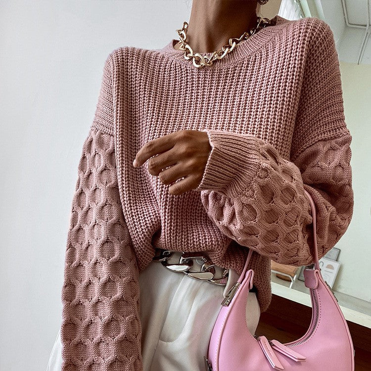 Eleganter Damen-Strickpullover mit langen Ärmeln