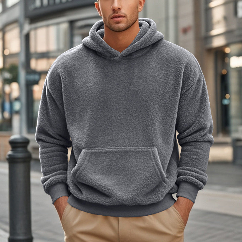 Gemütlicher Warmer Fleece-Hoodie für Herren