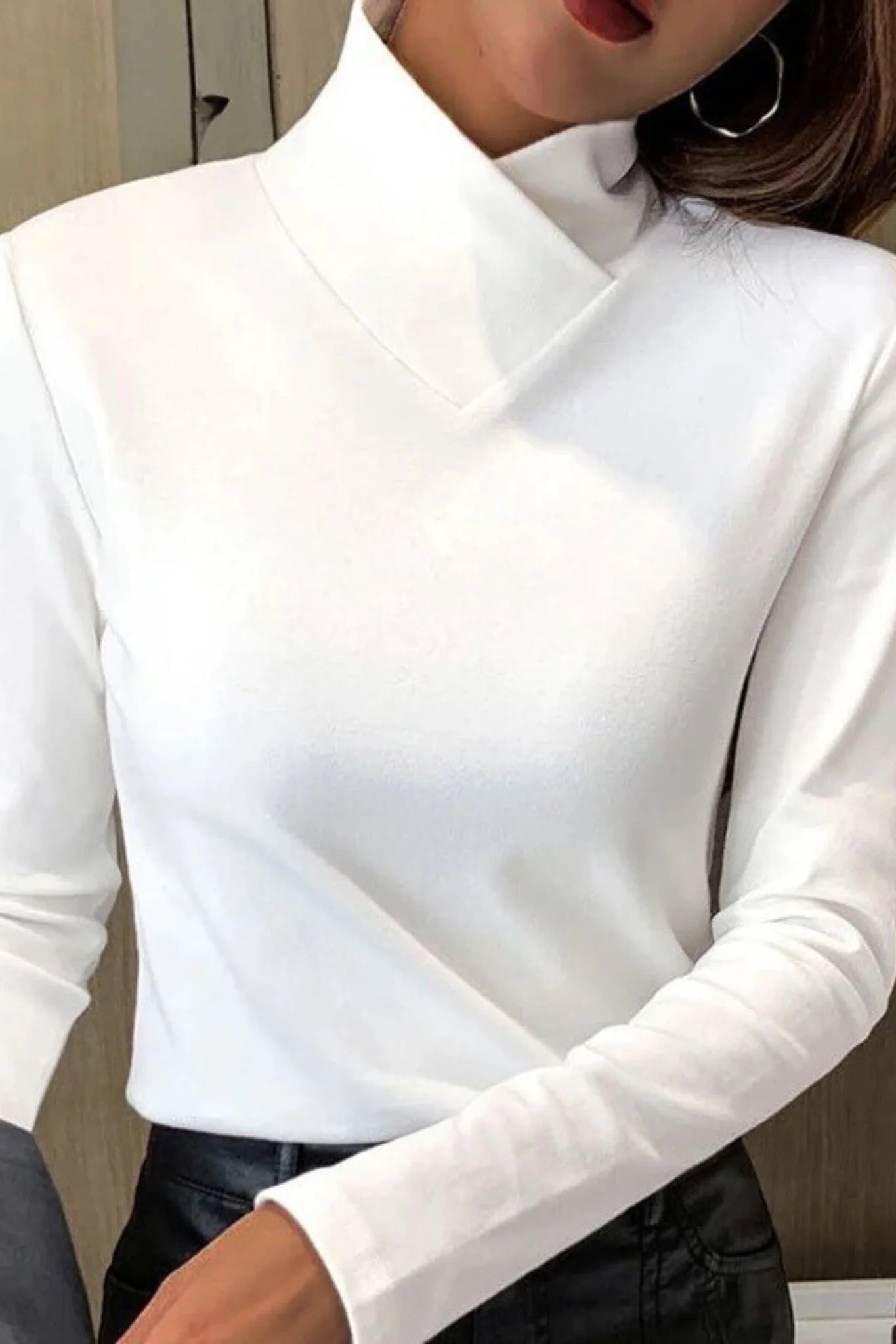 Elegantes Langarmshirt mit Rollkragen für Damen