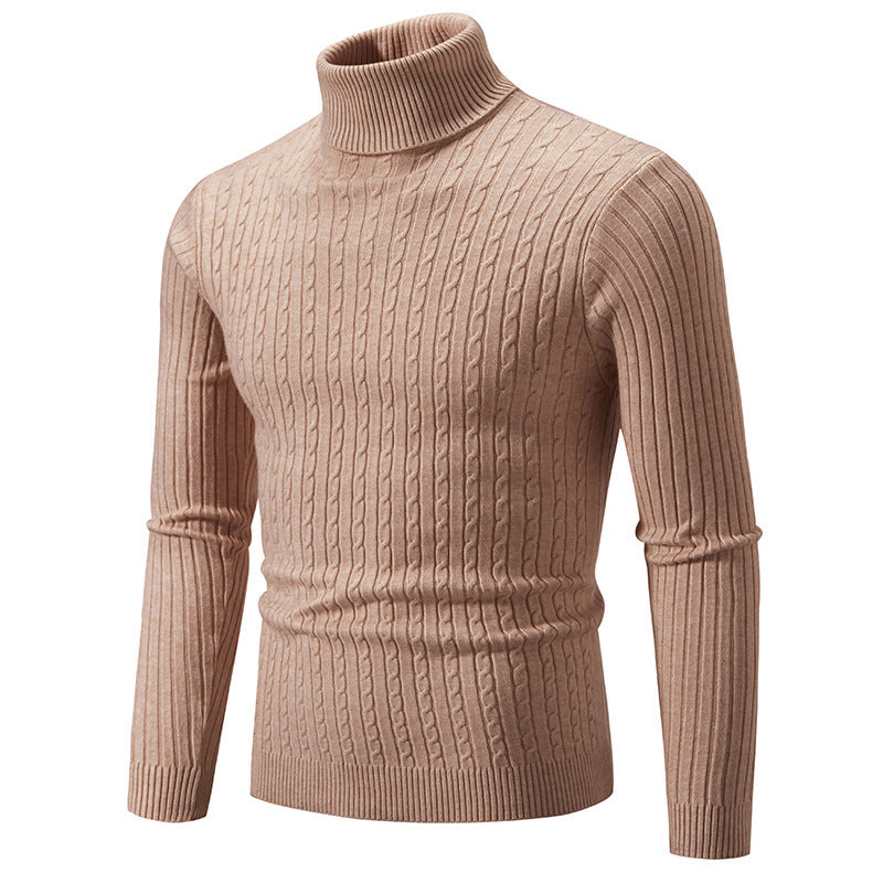 Gemütlicher Strickpullover mit hohem Kragen aus Baumwolle für Herren | Emman