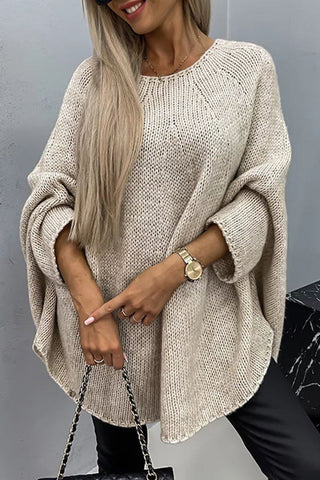 Langärmeliger Strickpullover mit lockerer Passform für Damen