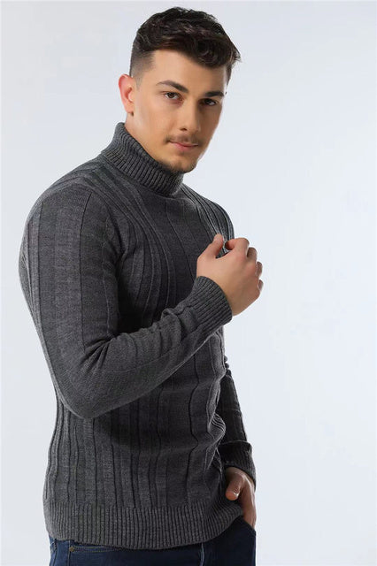 Slim-Fit Rollkragenpullover aus Strick für Herren | Gemini