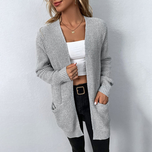 Stylischer langer Strick-Cardigan für Damen | Railee