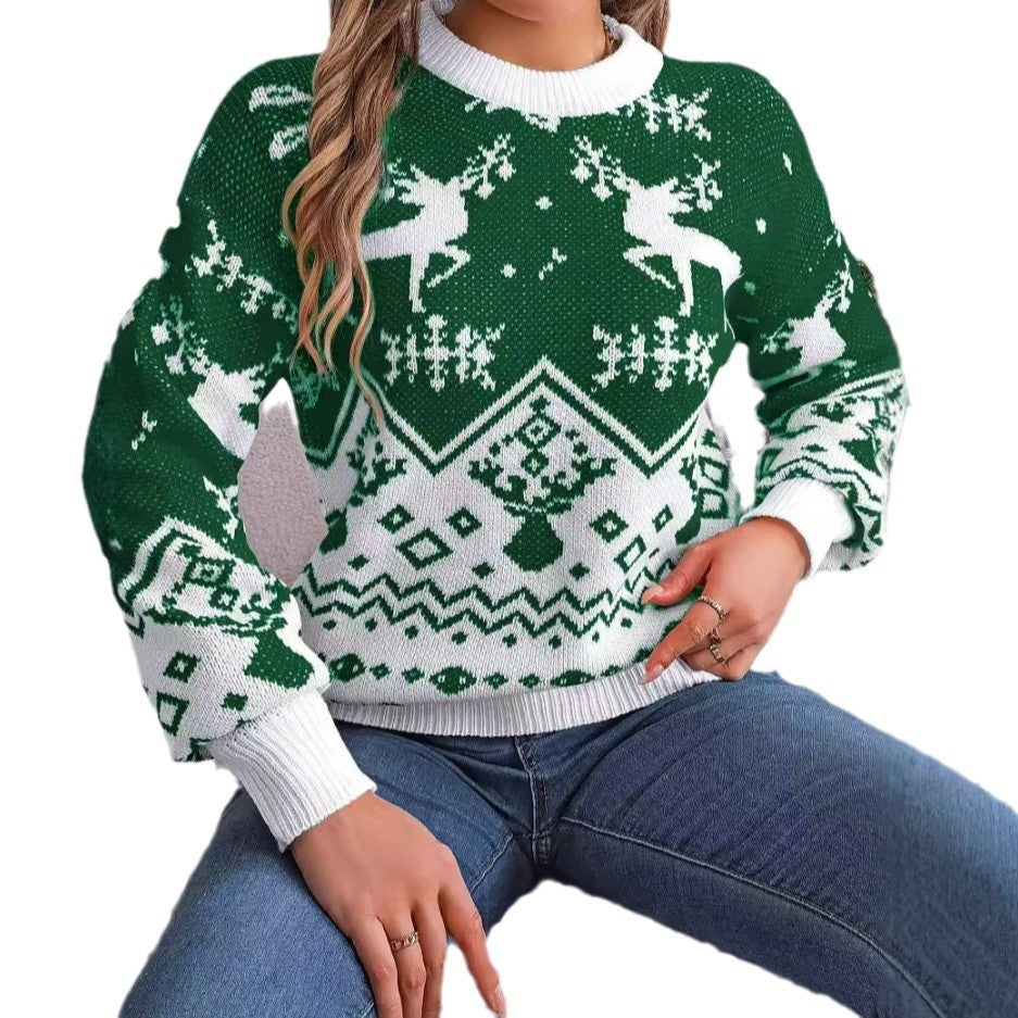 Gemütlicher Damen Weihnachtsstrickpullover | Megan