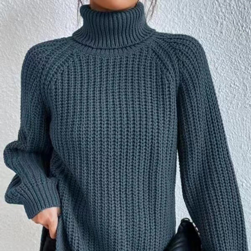 Schicker Damen-pullover mit hohem Kragen | Eulah