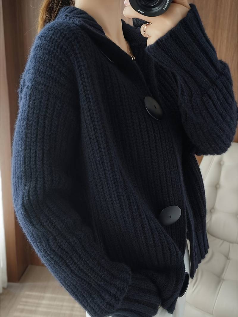 Stylischer Strickpullover mit Knöpfen für Damen