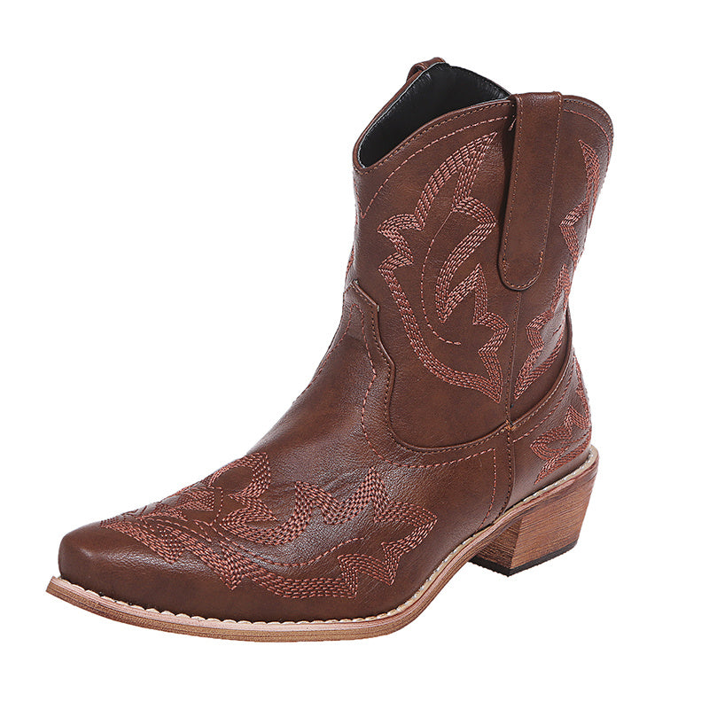 Cowgirlstiefel mit Keilabsatz